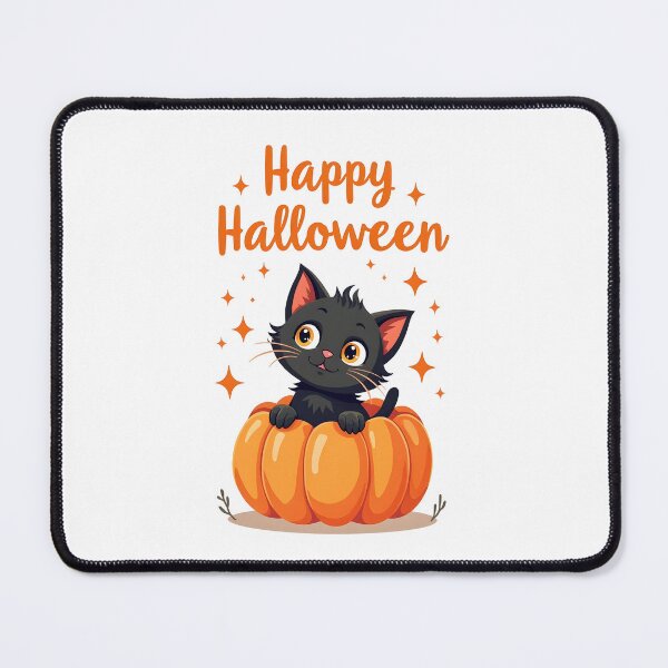 Item preview, cute cat happy halloween  with pumpkin designed and sold by Panya-Design.