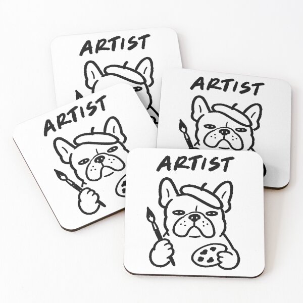 Item preview, Funny French Bulldog Artist Painter Dog Illustration designed and sold by SayMaria.