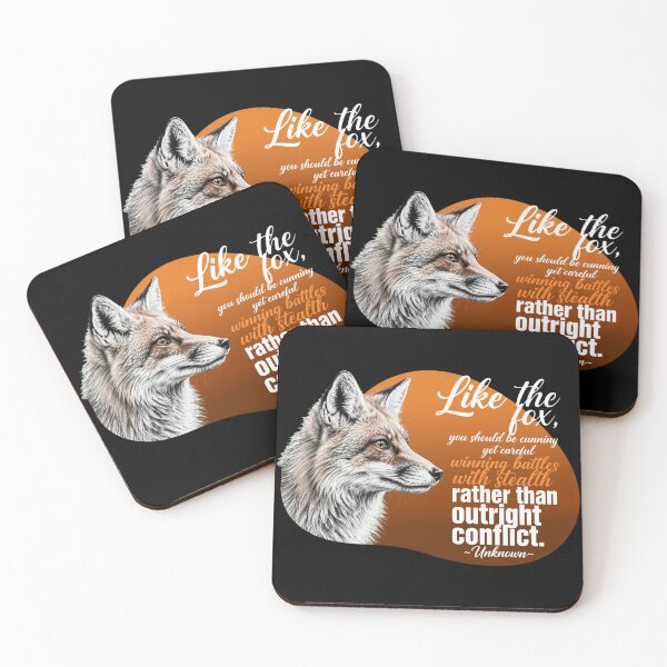 Item preview, Like The Fox You Should Be Cunning Yet Careful - Fox Quote Strategy designed and sold by Vibe-Vary.