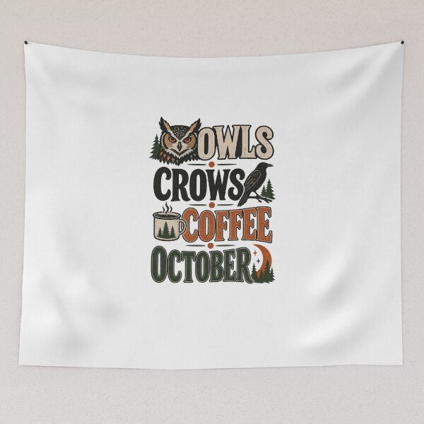 Item preview, Owls Crows Coffee October designed and sold by AMICO77.