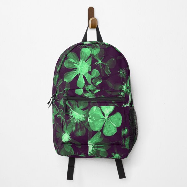 Item preview, Moody Lime Green and Dark Plum Botanical Pattern designed and sold by Elżbieta  Kaps.