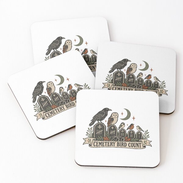 Item preview, Cemetery Bird Count Folk Art designed and sold by AMICO77.