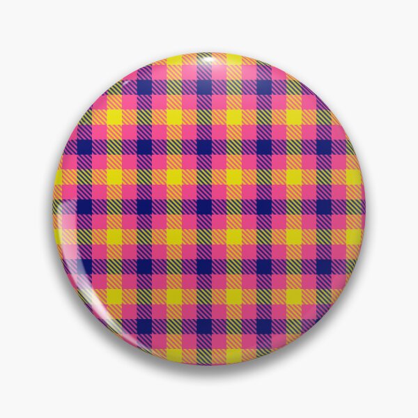 Item preview, Yellow And Blue On Pink Gingham Check   designed and sold by PatternTitan.