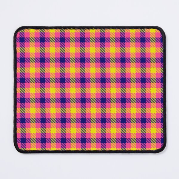 Item preview, Yellow And Blue On Pink Gingham Check designed and sold by PatternTitan.