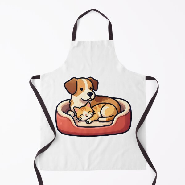 Item preview, A dog and a cat lying down together in a single dog bed designed and sold by Beleza e Estilo.