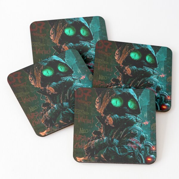 Item preview, Black Cat Clockwork Arcane - Cyberpunk Sci Fi Anime art designed and sold by Delerat7.