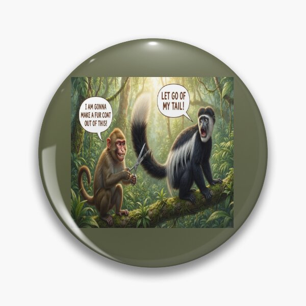 Item preview, Funny Monkeys Prank Scissors Tail Jungle Cartoon Humor Art designed and sold by AfresStudio.