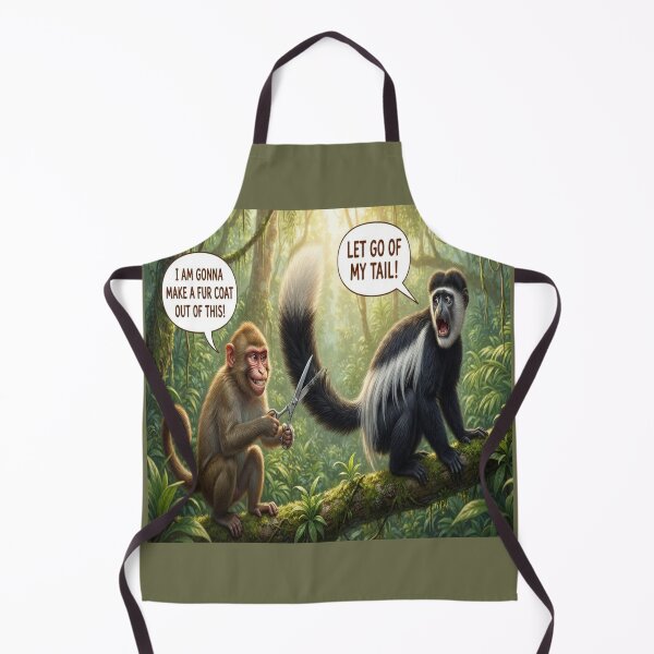 Item preview, Funny Monkeys Prank Scissors Tail Jungle Cartoon Humor Art designed and sold by AfresStudio.