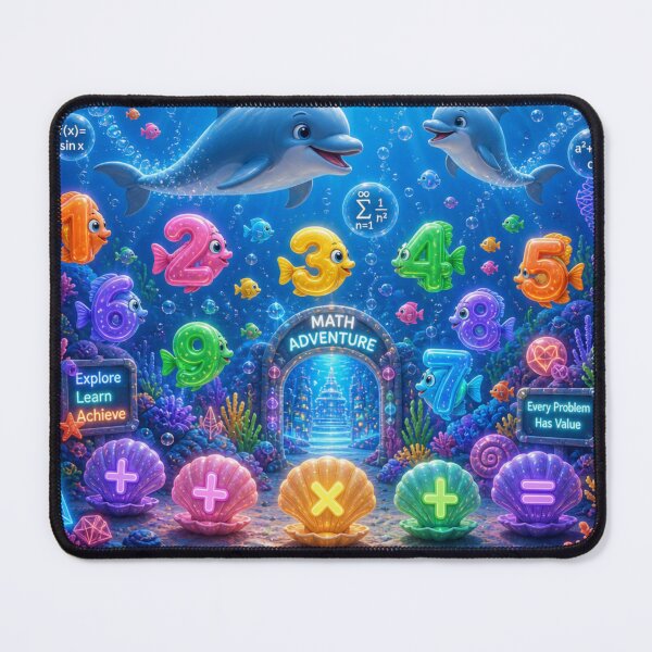 Item preview, Cute Dolphin Underwater Math Adventure T-Shirt or Decor designed and sold by soin10s-designs.
