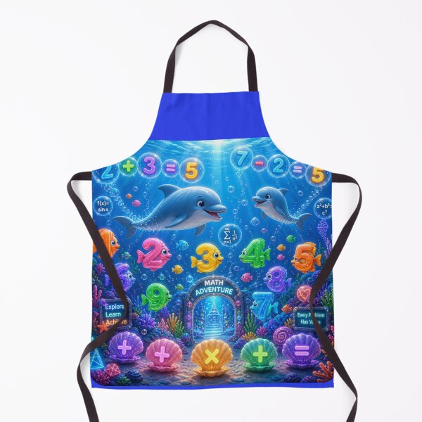 Item preview, Cute Dolphin Underwater Math Adventure T-Shirt or Decor designed and sold by soin10s-designs.