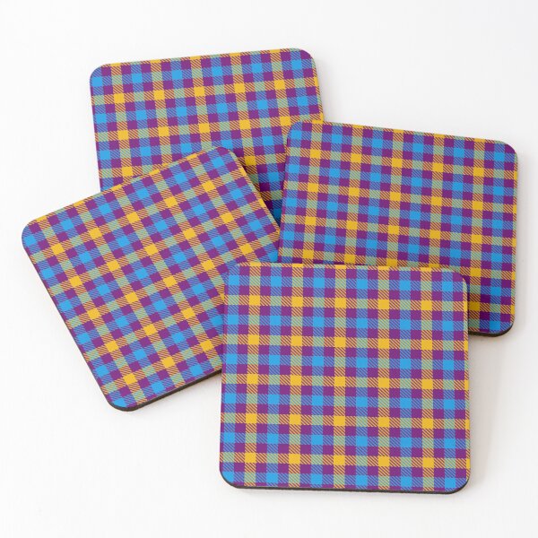 Item preview, Yellow And Blue On Purple Gingham Check   designed and sold by PatternTitan.