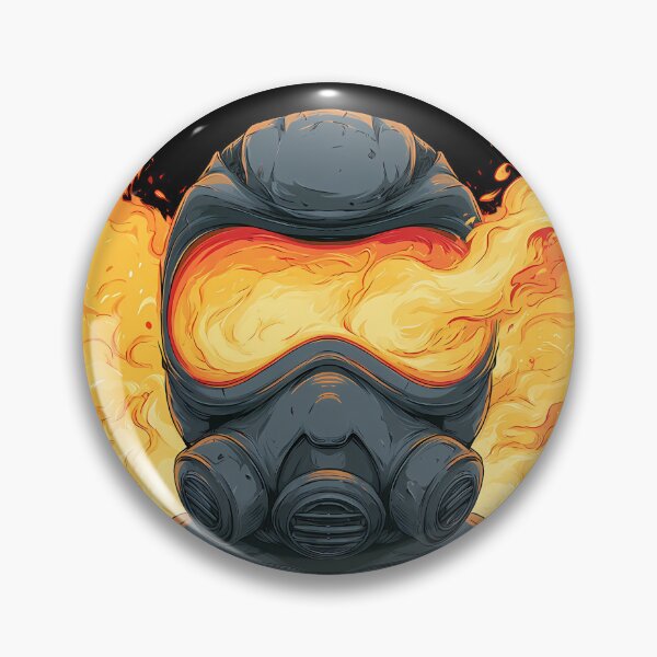 Item preview, Fiery Tactical Mask Warrior Art designed and sold by Lunat1kk.