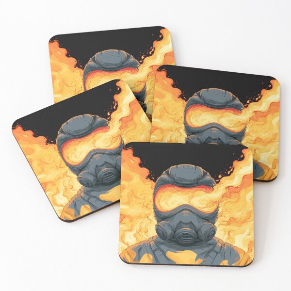 Item preview, Fiery Tactical Mask Warrior Art designed and sold by Lunat1kk.