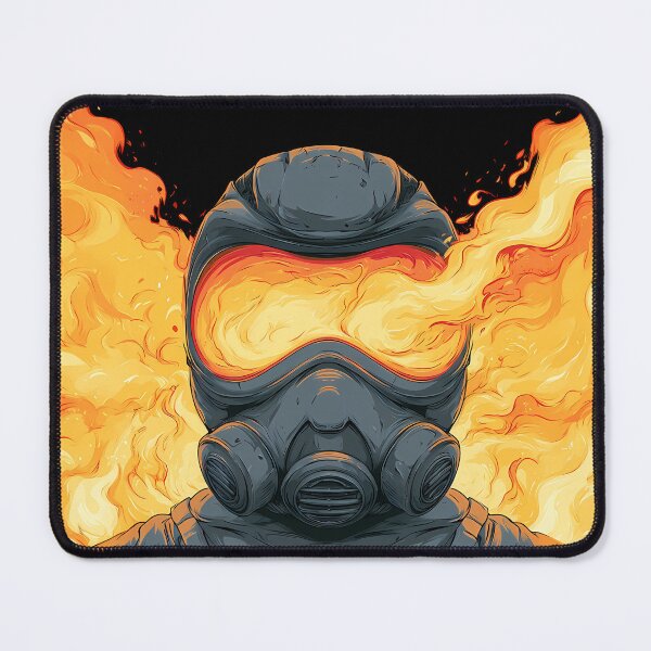 Item preview, Fiery Tactical Mask Warrior Art designed and sold by Lunat1kk.