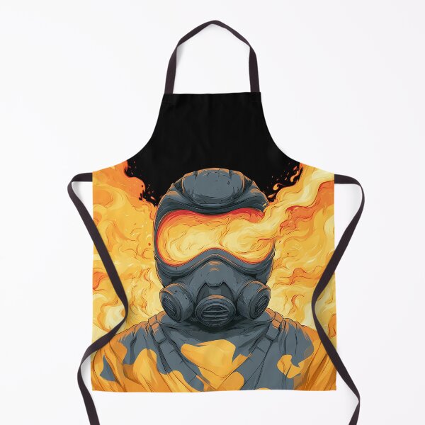 Item preview, Fiery Tactical Mask Warrior Art designed and sold by Lunat1kk.