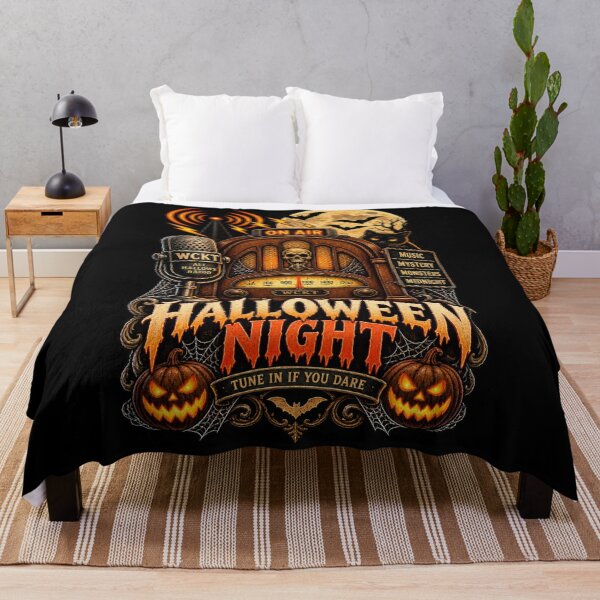 Item preview, Halloween Night Radio – Vintage 1930s 1940s Spooky Broadcast Design designed and sold by RockitBaby.