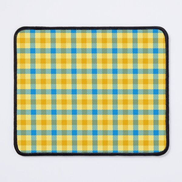 Item preview, Yellow And Blue On Yellow Gingham Check designed and sold by PatternTitan.
