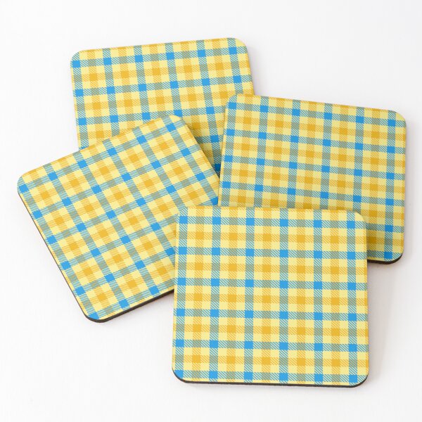 Item preview, Yellow And Blue On Yellow Gingham Check   designed and sold by PatternTitan.