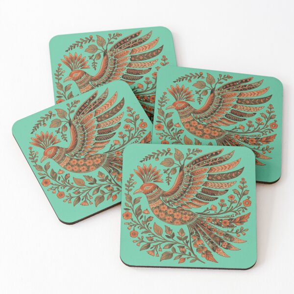 Item preview, Vintage Folk Art Bird with Floral Botanical Pattern designed and sold by Mousy17.