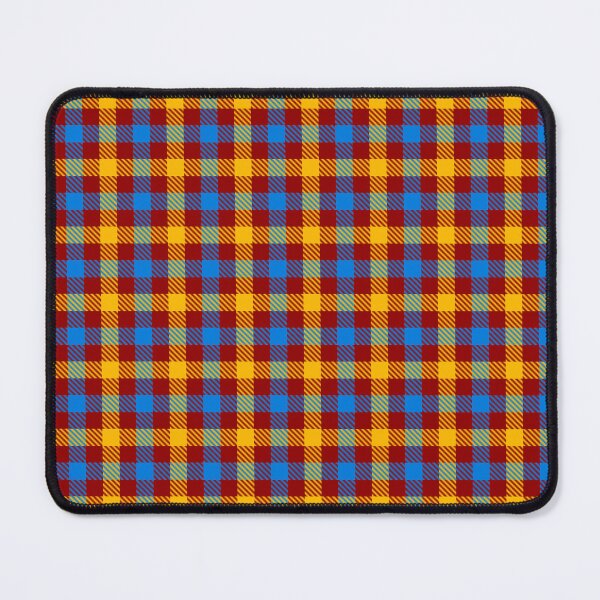 Item preview, Yellow And Blue On Red Gingham Check designed and sold by PatternTitan.