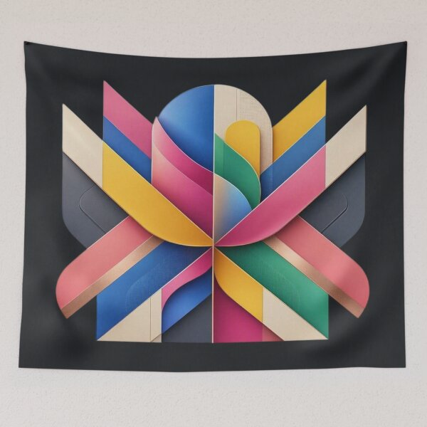 Item preview, Vibrant Abstract Geometric Layers Art Design designed and sold by Breezes-of-Ida.