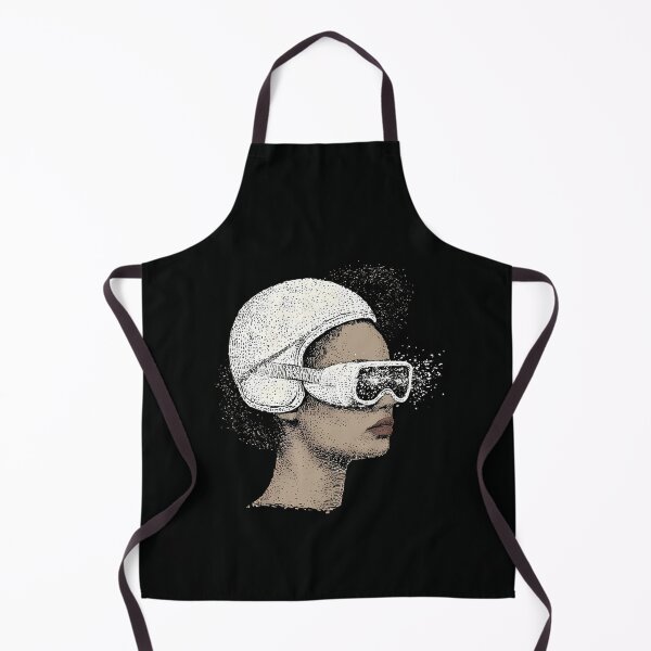 Item preview, Futuristic Cyber Visor Woman Portrait Art designed and sold by Lunat1kk.