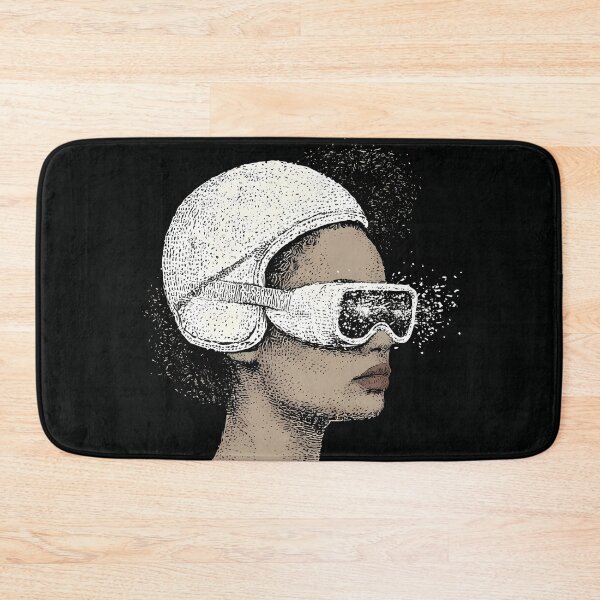 Item preview, Futuristic Cyber Visor Woman Portrait Art designed and sold by Lunat1kk.