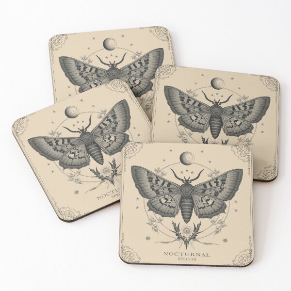 Item preview, Dark Academia Moth Natural History designed and sold by ChicTrendz.