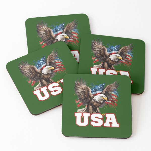 Item preview, American Bald Eagle With American Flag Background And Usa 792 designed and sold by AYLISCROCHET.