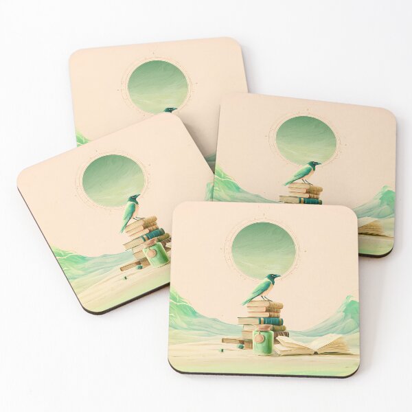 Item preview, Vintage Bird on Books Surreal Art designed and sold by Lunat1kk.