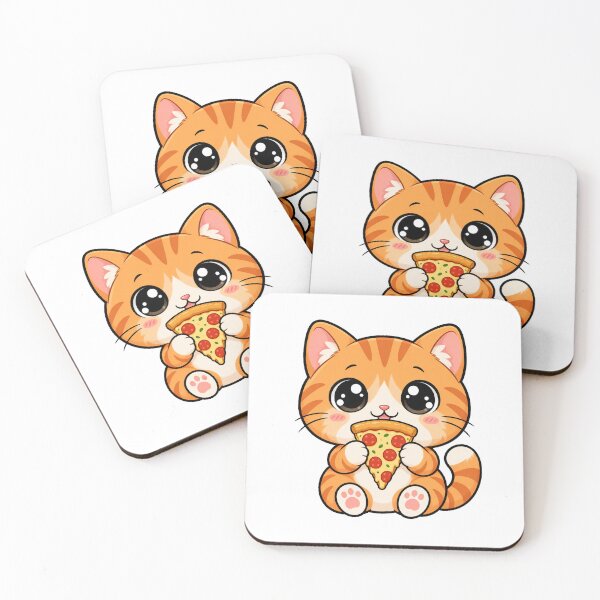 Artikelvorschau, Niedliche Kawaii-Katze mit Pizza entworfen und verkauft von Eternalski.