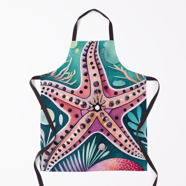 Item preview, Jeweled Pink Starfish with Coral designed and sold by BeachWhisper.