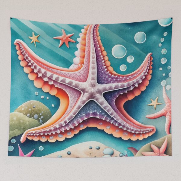 Item preview, Layered Starfish with Bubbles and Pebbles designed and sold by BeachWhisper.