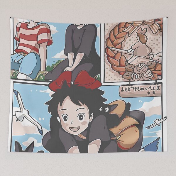 Item preview, Cute art girl [[kiki's]] and -%[ghiblis]%- boy fly aways designed and sold by renzuraart.