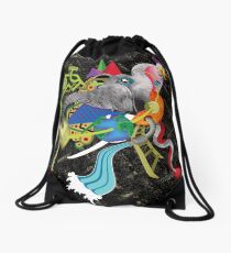 evolução - evolution Drawstring Bag