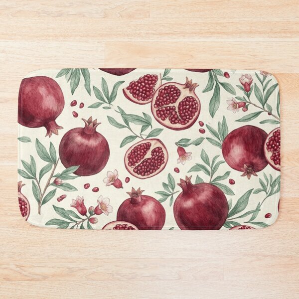 Item preview, Watercolor Pomegranate Botanical Pattern designed and sold by SassyArtistry.