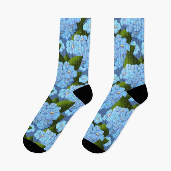 Item preview, Blue Hydrangea Garden Botanical Floral Pattern designed and sold by Almanzart.