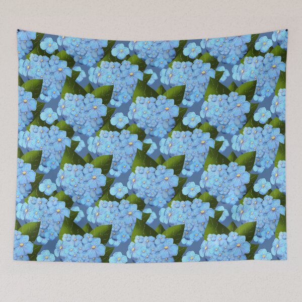 Item preview, Blue Hydrangea Garden Botanical Floral Pattern designed and sold by Almanzart.