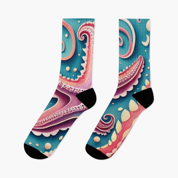 Item preview, Curled Pink Starfish with Ocean Spirals designed and sold by BeachWhisper.