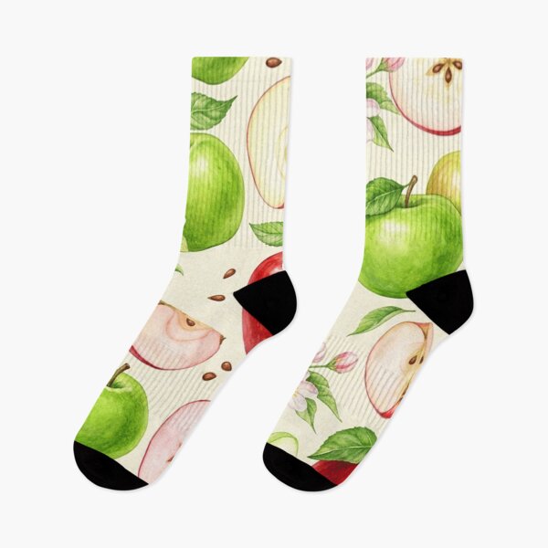 Item preview, Watercolor Red Green Apple Pattern designed and sold by SassyArtistry.