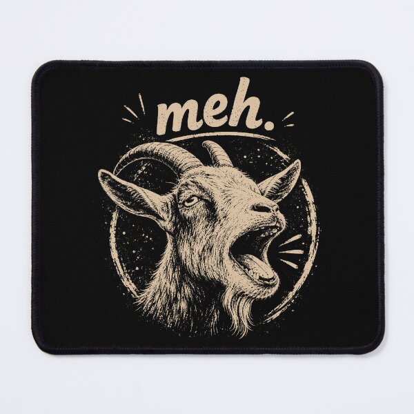 Item preview, Meh Sarcastic Screaming Goat Funny Animal Humor designed and sold by gordonbwyashop.