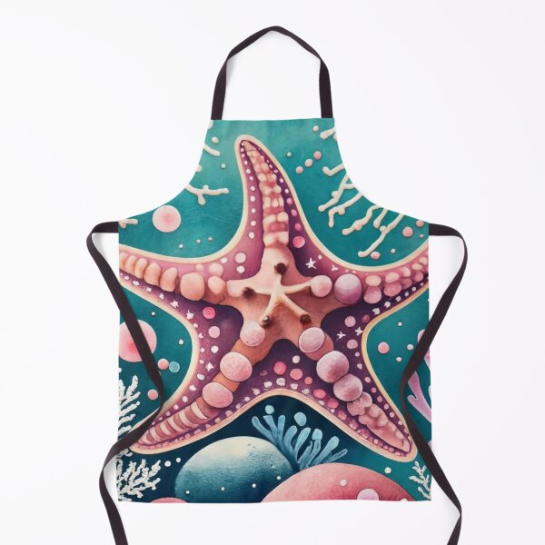 Item preview, Colorful Starfish Art with Reef Coral designed and sold by BeachWhisper.
