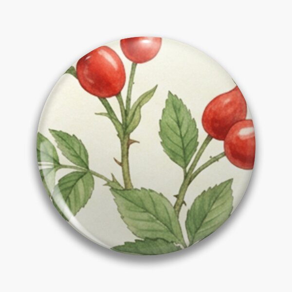 Item preview, Watercolor Rose Hip Botanical Pattern designed and sold by SassyArtistry.
