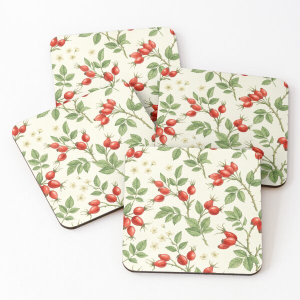 Item preview, Watercolor Rose Hip Botanical Pattern designed and sold by SassyArtistry.