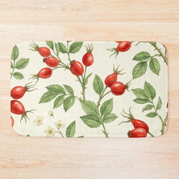 Item preview, Watercolor Rose Hip Botanical Pattern designed and sold by SassyArtistry.