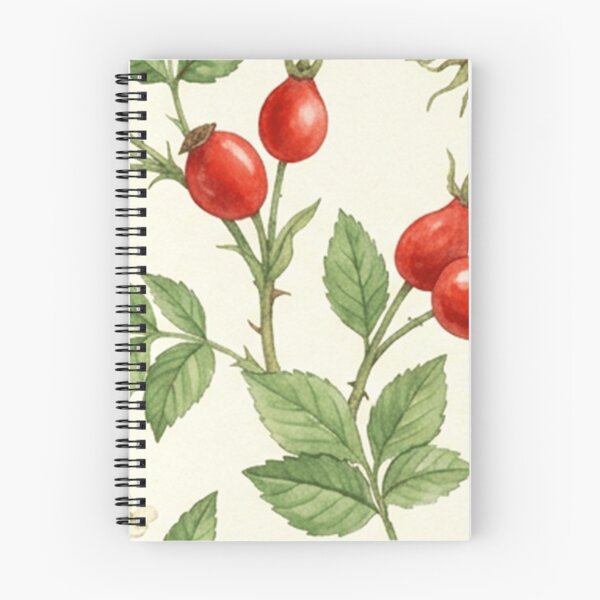 Item preview, Watercolor Rose Hip Botanical Pattern designed and sold by SassyArtistry.