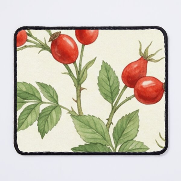 Item preview, Watercolor Rose Hip Botanical Pattern designed and sold by SassyArtistry.