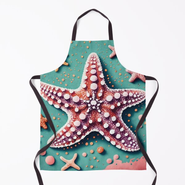 Item preview, White Spotted Starfish with Tiny Sea Stars designed and sold by BeachWhisper.