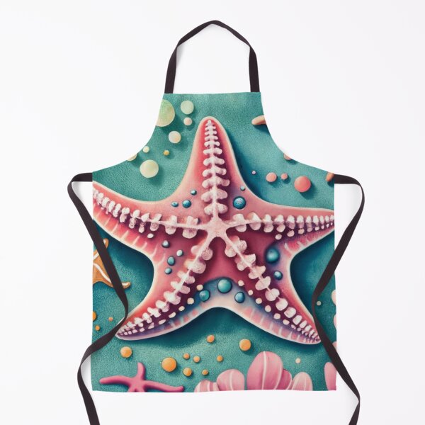 Item preview, Rose Starfish with Bubbles and Sea Plants designed and sold by BeachWhisper.