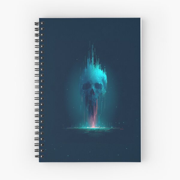 Item preview, Ethereal Glowing Cyan Skull Art designed and sold by Lunat1kk.